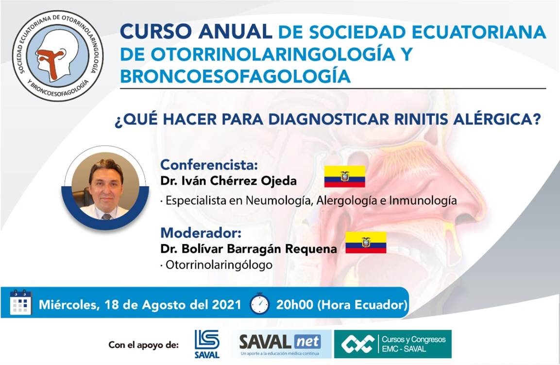 Curso anual de la Sociedad Ecuatoriana de Otorrinolaringología y Broncoesofagología