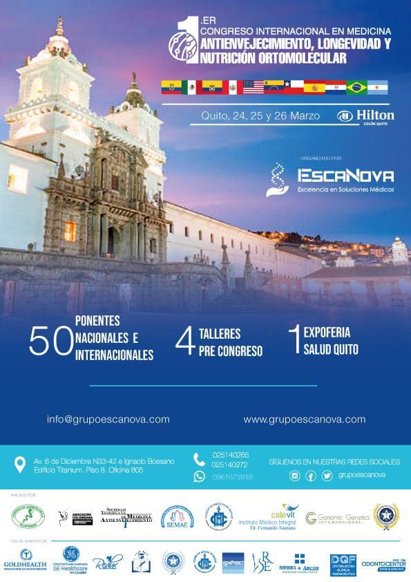 Primer congreso internacional de medicina antienvejecimiento longevidad y nutrición ortomolecular