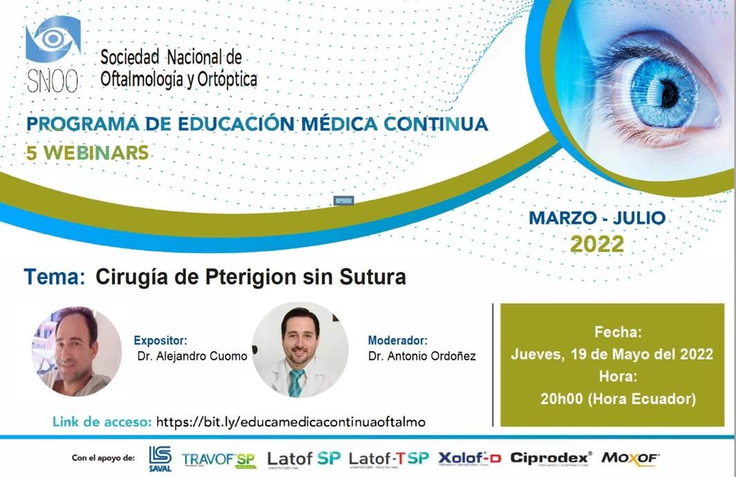 Cirugía de pterigión sin sutura
