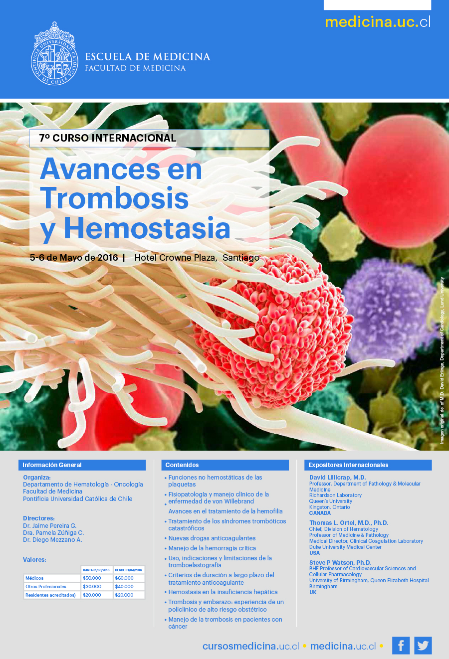 Curso internacional de avances en trombosis y hemostasia