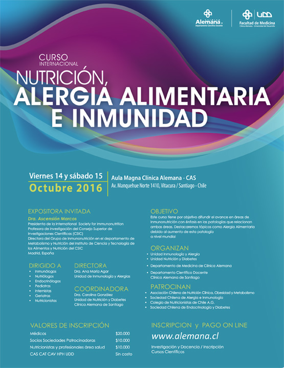 Curso internacional de nutrición, alergia alimentaria e inmunidad