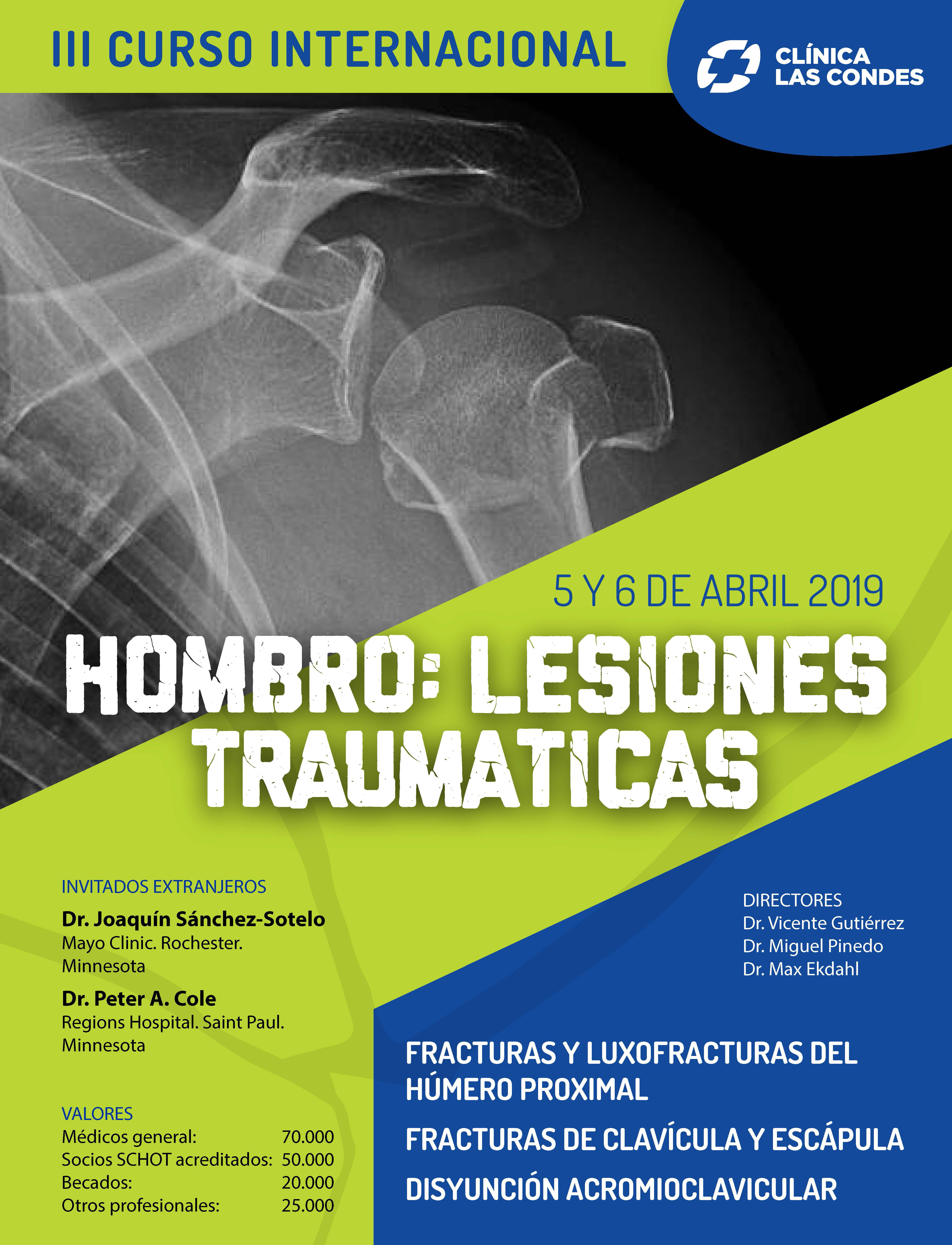 III Curso internacional Hombro: lesiones traumáticas