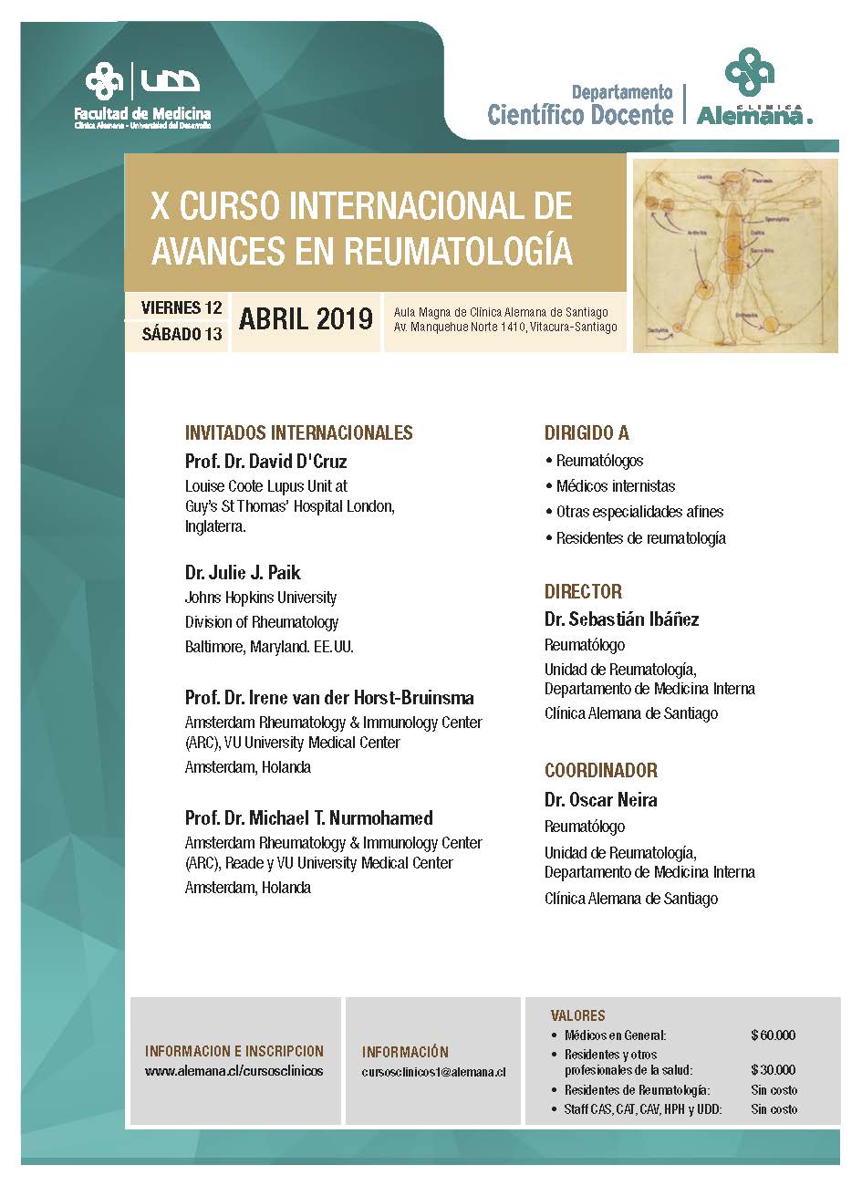 X Curso internacional avances en reumatología