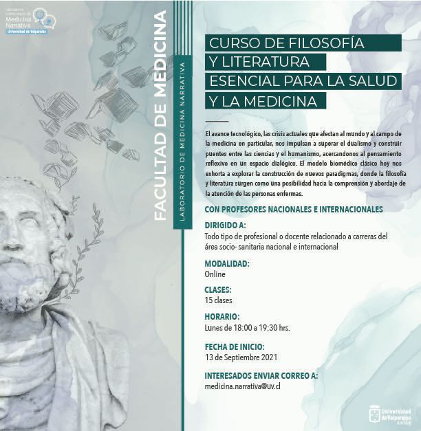 Curso de filosofía y literatura esencial para la salud y la medicina