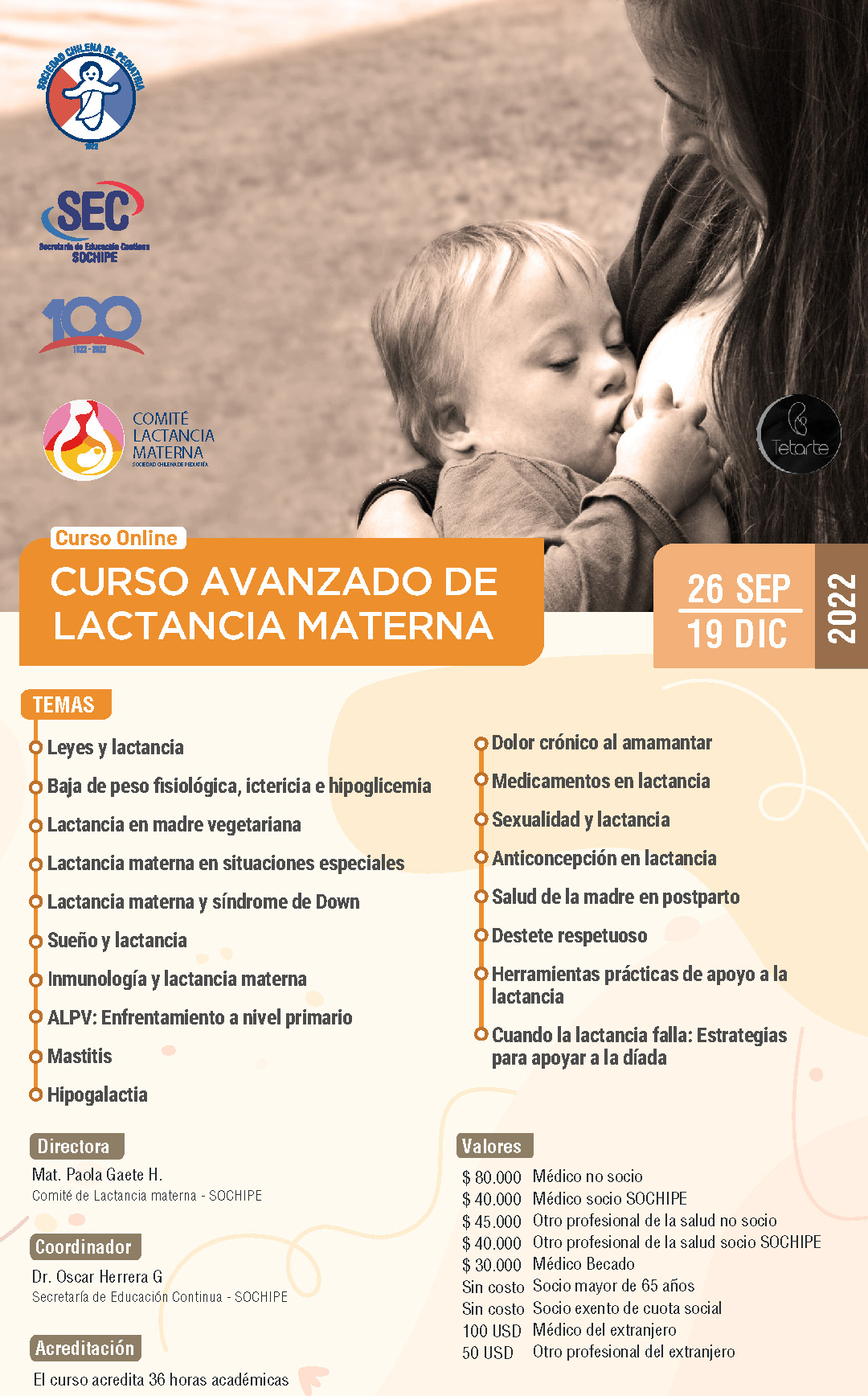 Curso avanzado de lactancia materna 2022