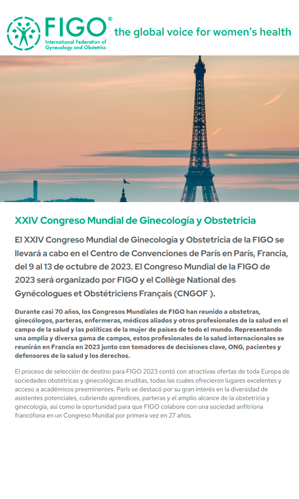 XXIV Congreso mundial de ginecología y obstetricia FIGO 2023