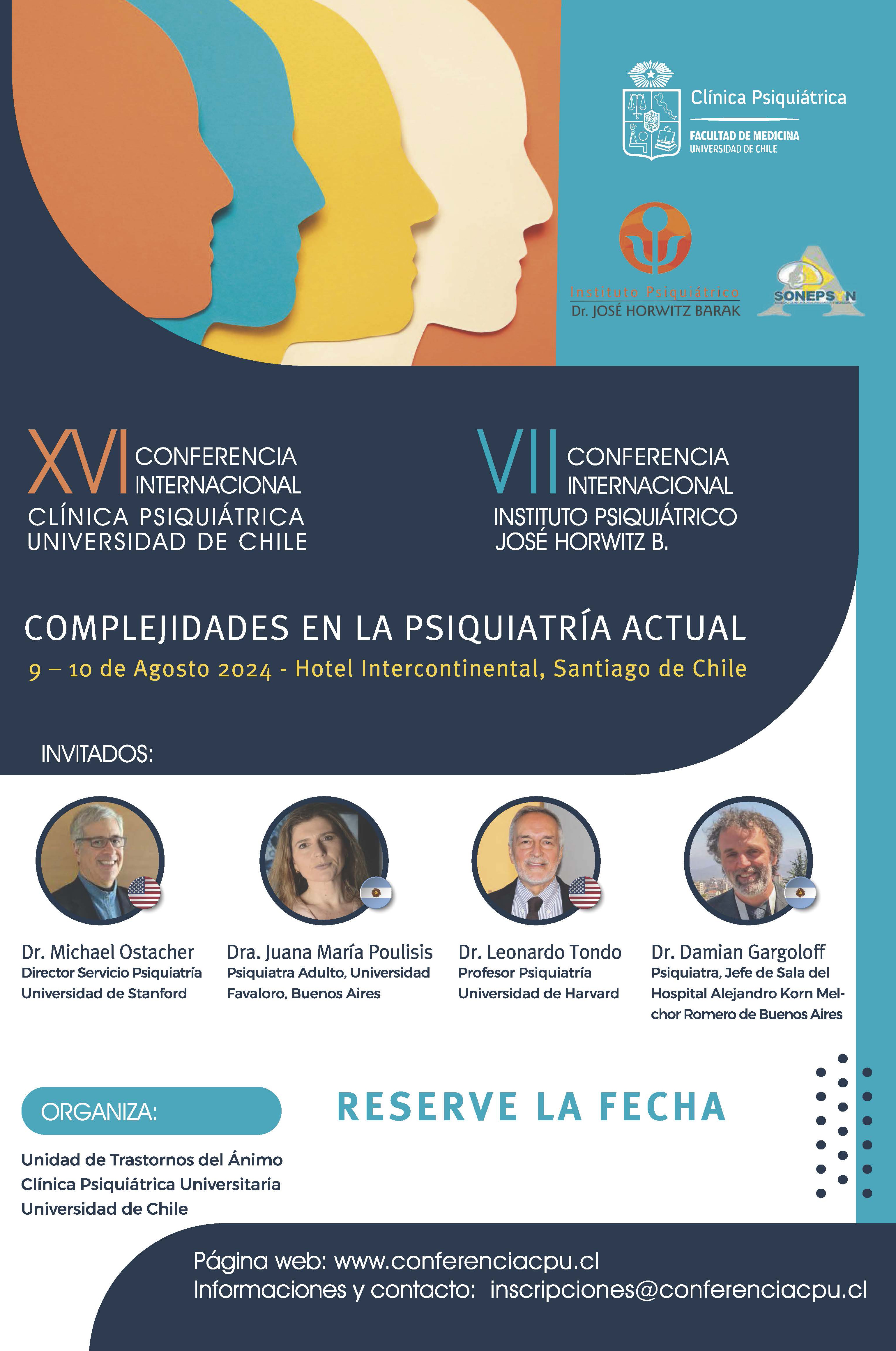 XVI Conferencia Internacional Clínica Psiquiátrica Universidad de Chile