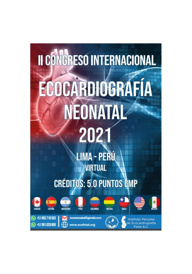 II Congreso internaciona de ecocardiografía neonatal 2021