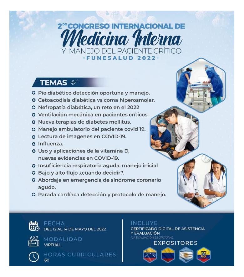 2do Congreso internacional de medicina interna y manejo del paciente crítico