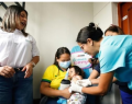 Vacunación en Santa Anita para proteger a niños contra el sarampión