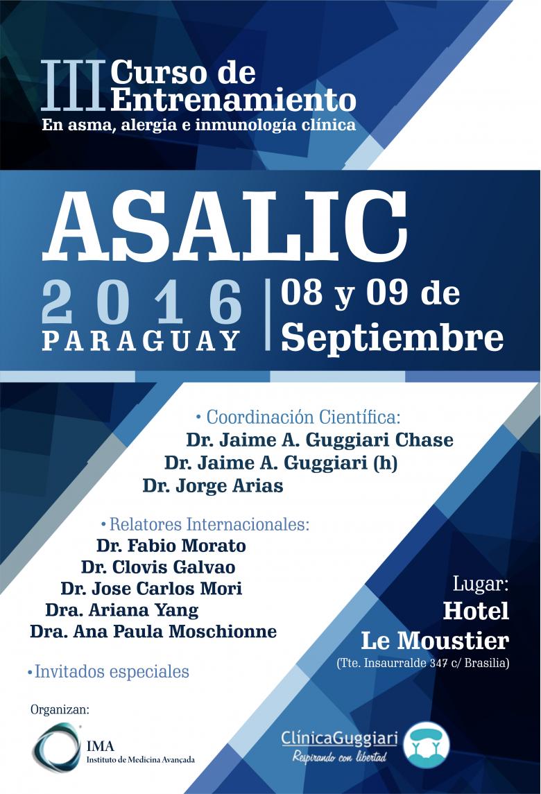 III Curso de entrenamiento en asma, alergia e inmunología clínica  ASALIC 2016 