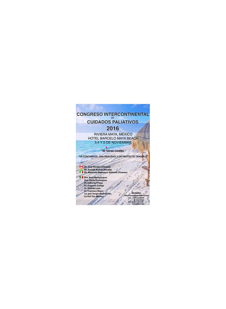 Congreso Intercontinental de Cuidados Paliativos 2016