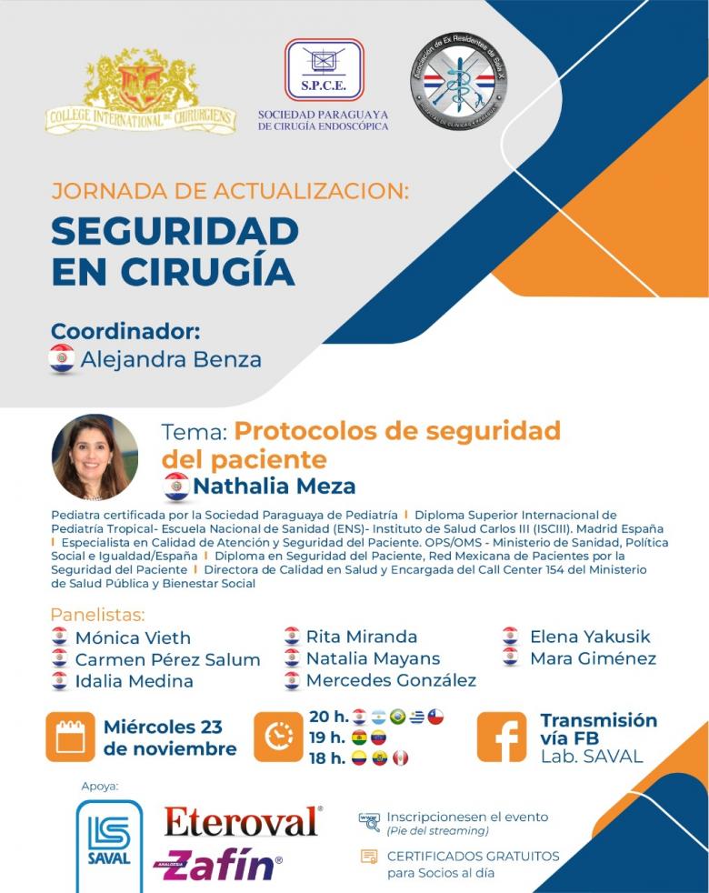 Jornada de actualización: seguridad en cirugía