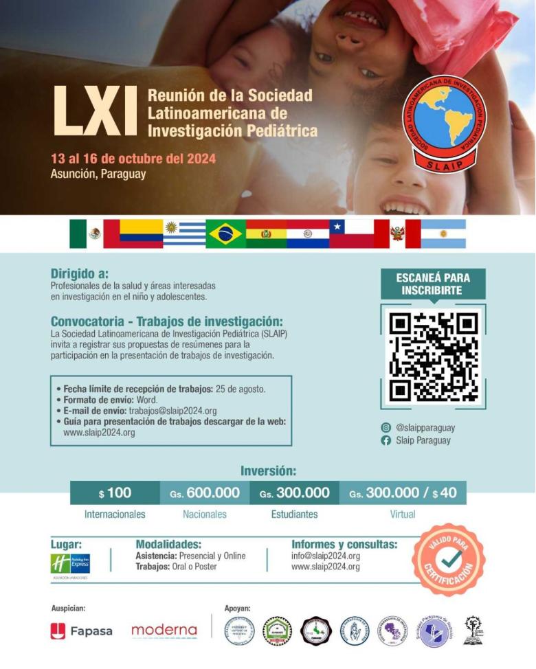 LXI Reunión de la Sociedad Latinoamericana de Investigación Pediátrica