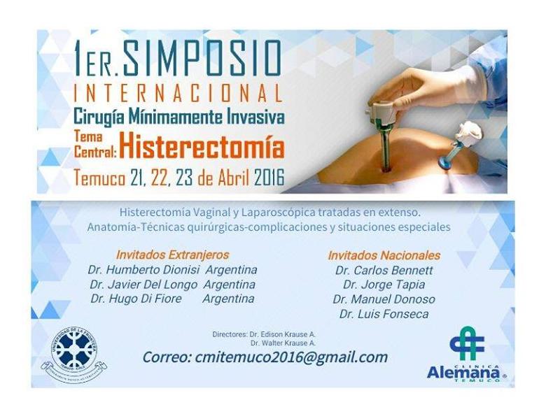 1er Simposio internacional de cirugía mínimamente invasiva