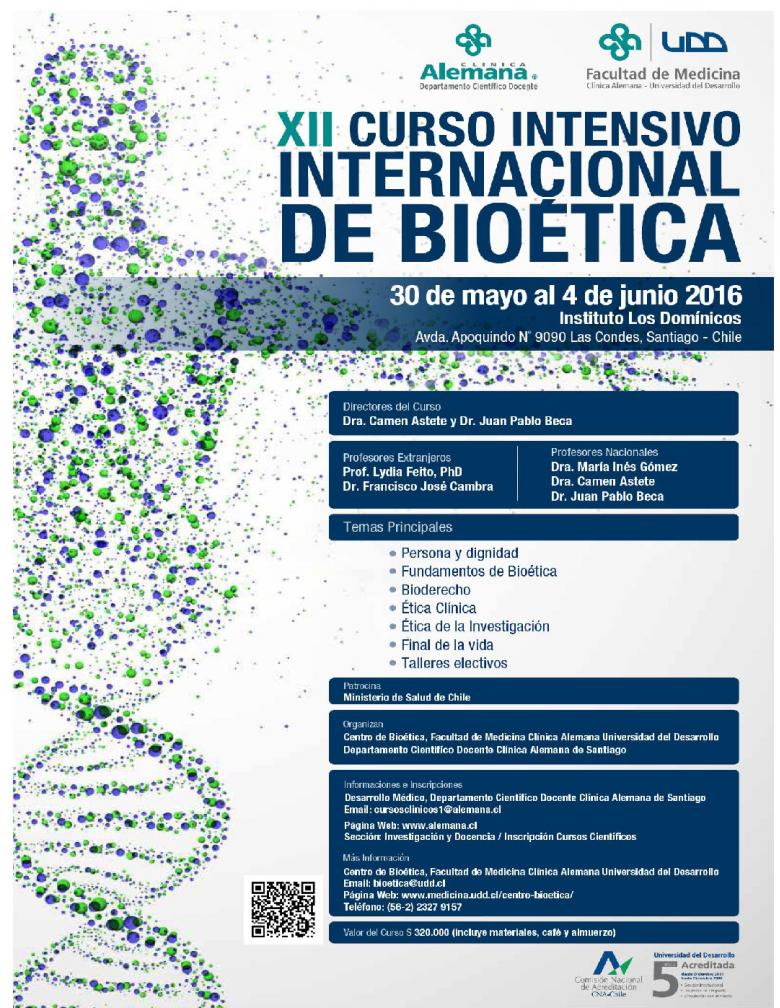 XII Curso intensivo internacional de bioética 
