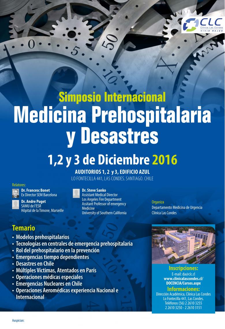 Simposio internacional: medicina prehospitalaria y desastres