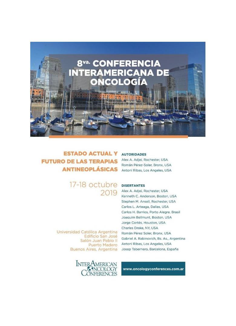 8va Conferencia interamericana de oncología