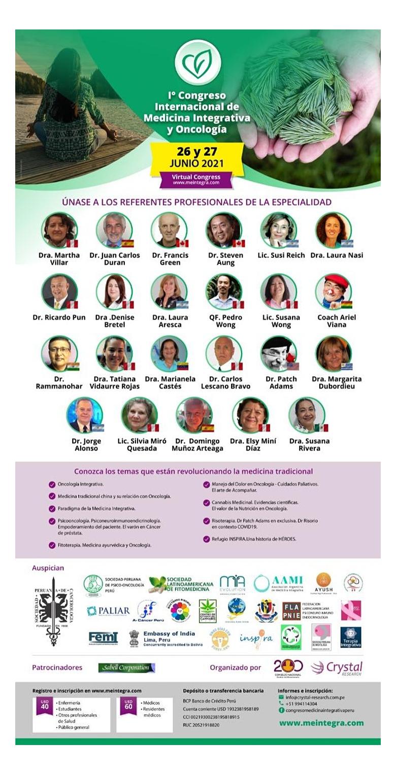 1° Congreso internacional de medicina integrativa y oncología