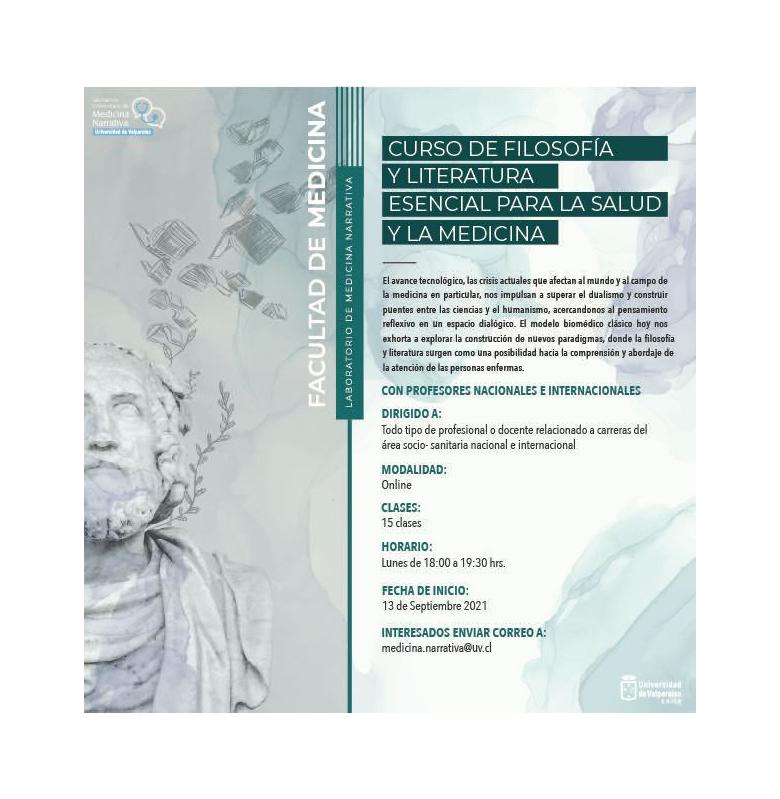 Curso de filosofía y literatura esencial para la salud y la medicina