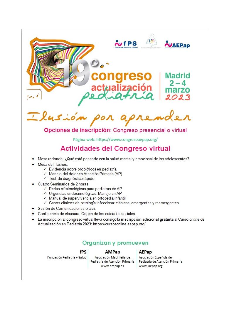 19º Congreso de actualización en pediatría