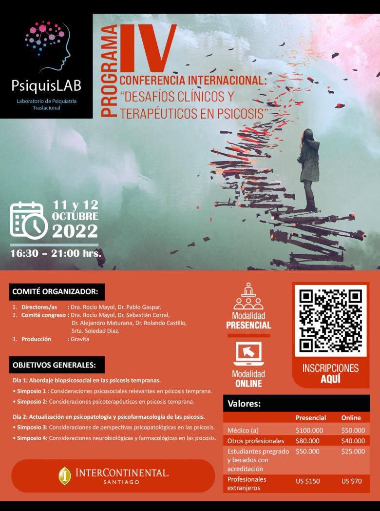 IV Conferencia internacional de psicosis: desafíos clínicos y terapéuticos en psicosis