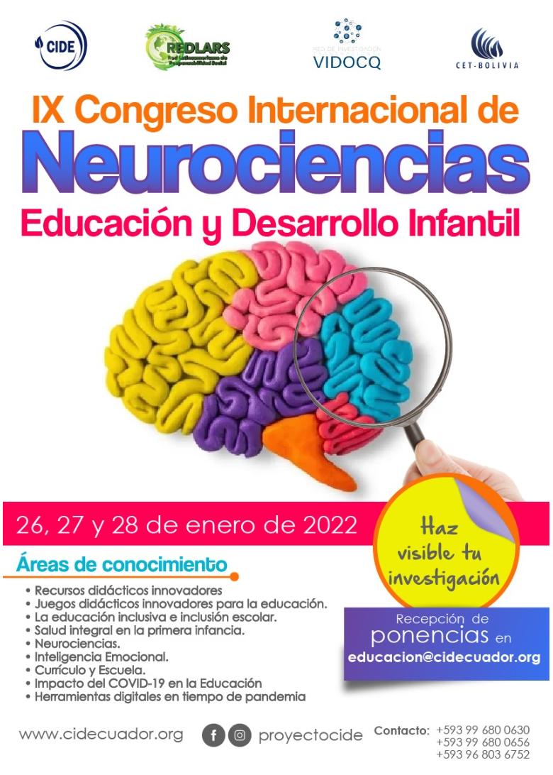 IX Congreso internacional de neurociencias, educación y desarrollo infantil