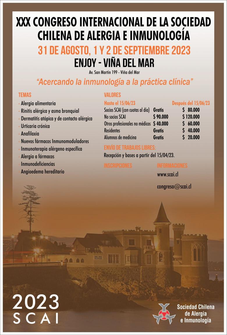 XXX Congreso Internacional de la Sociedad Chilena de Alergia e Inmunología