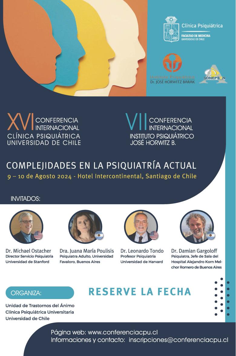 XVI Conferencia Internacional Clínica Psiquiátrica Universidad de Chile